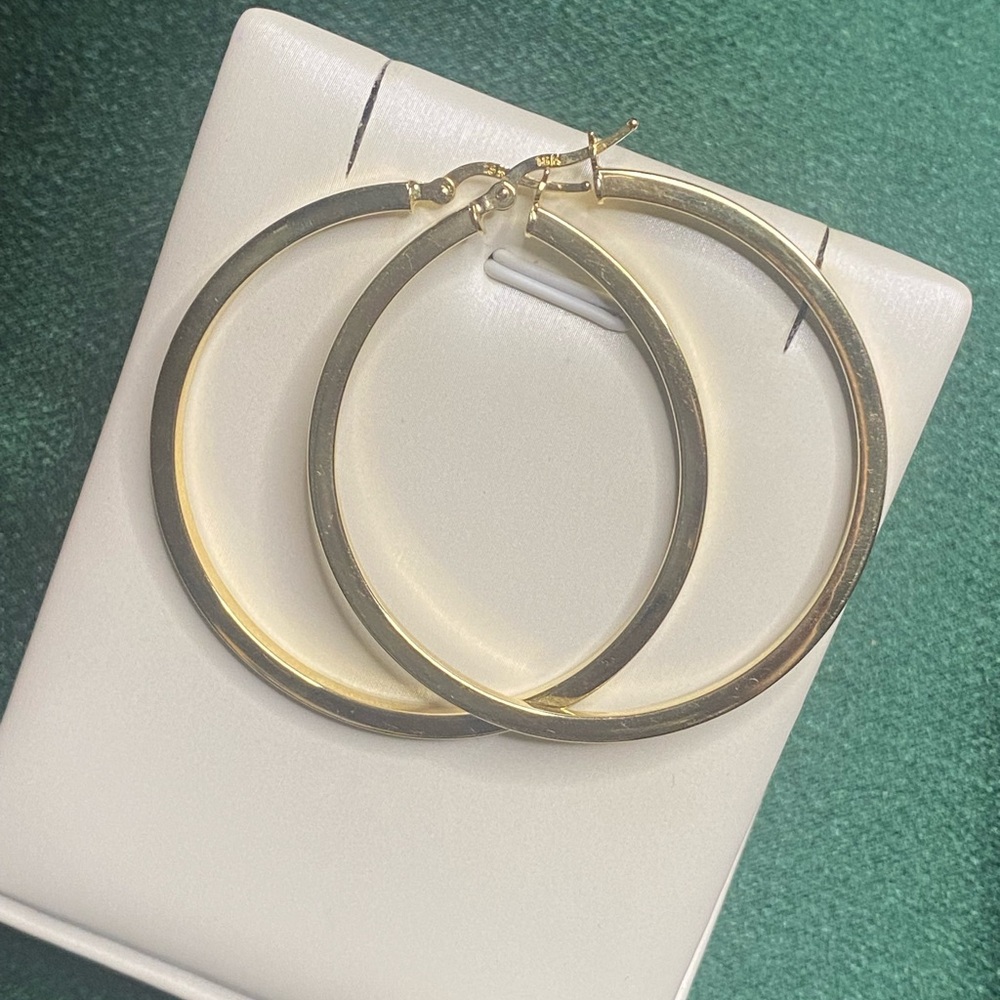 Real 18k saudi gold hoop earrings